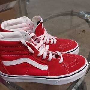 Red high top Vans